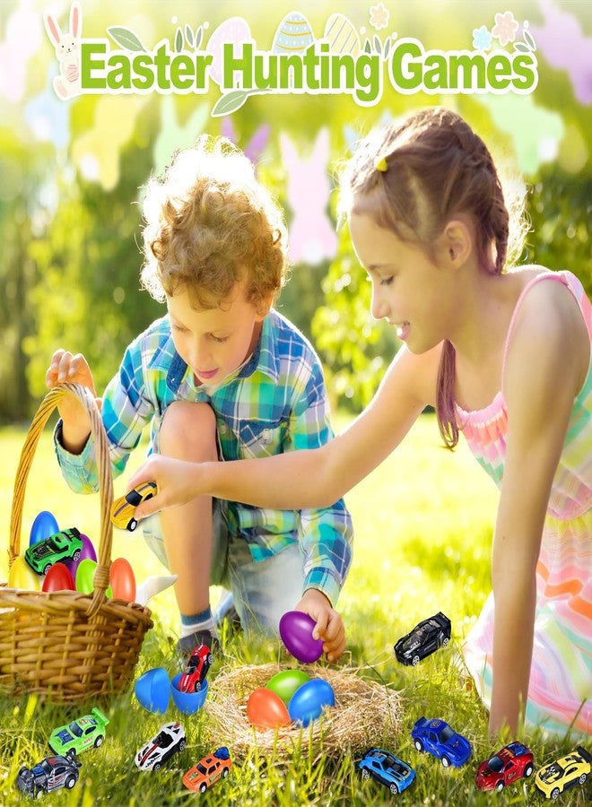 ShyLizard 12Pack Prefilled Easter Eggs with Toys Inside, Easter Eggs with Die-cast Racing Cars for Kids Easter Basket Stuffers, Easter Egg Hunting Games, Easter Party Favor, Easter Prizes Reward - Image 4